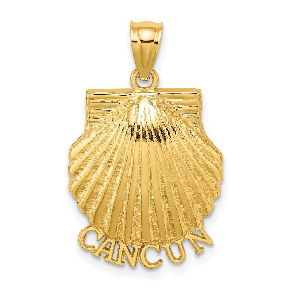 14k Yellow Gold Travel CANCUN Scallop Shell Necklace/Bracelet Charm Pendant